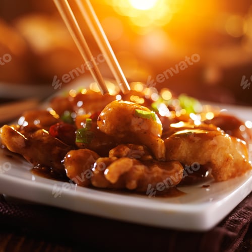 Preview: eating general tso's chicken with chopsticks