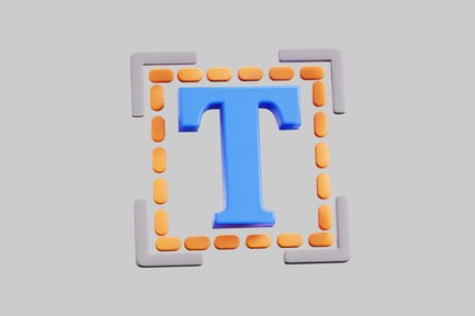 Preview: Blue letter t edit box