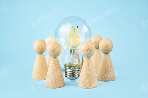 Preview: Business concept. Team concept and idea creation.