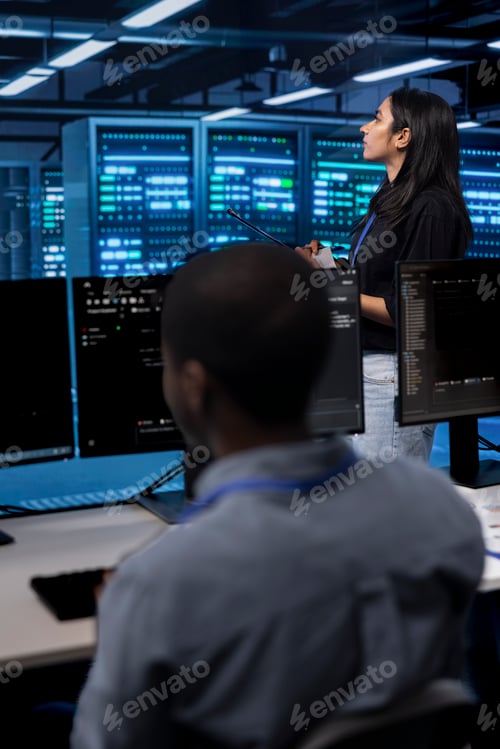 Preview: Manager in server hub using computer to find firewall misconfigurations