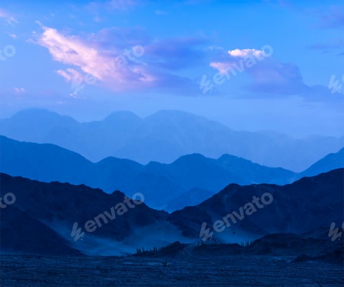 Preview: Himalayas mountains in twilight