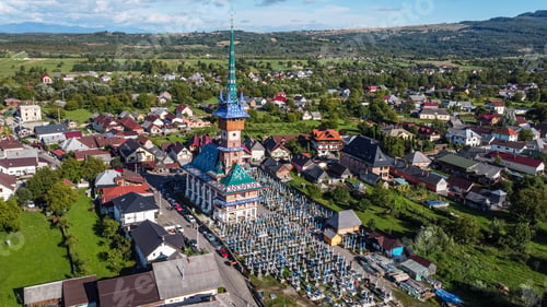 Preview: Merry Cemetery In Romania, Aerial View