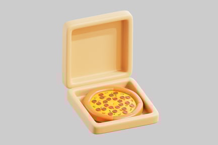 Aperçu: Pizza Toony dans une boîte carrée