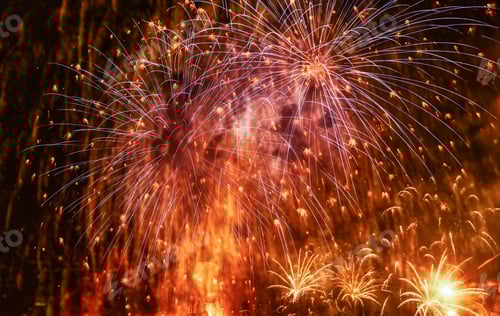 Preview: exploding fireworks New Year background