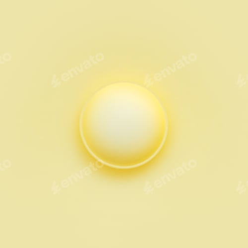 Preview: Yellow Conceptual Drop or Sphere on Yellow Background.