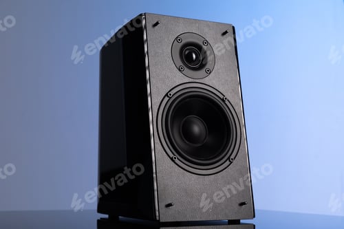 Preview: a music center for listening to hi-end music on a gray-blue background