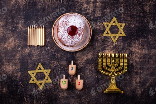 Preview: Traditional Jewish holiday Hanukkah background