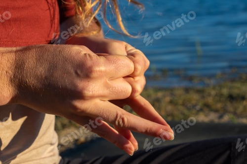 Preview: Hand Gesture in Meditation by the Lake