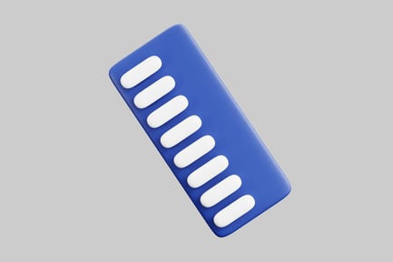 Preview: Blue board with white buttons