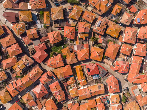Preview: Aerial view of Nesebar, ancient city on the Black Sea coast of Bulgaria.