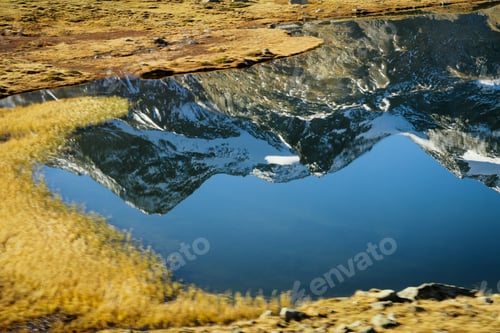 Preview: Reflection of the Swiss Apls during autumn