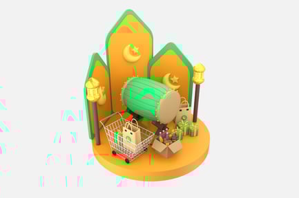 Preview: Ramadan Podium 3D Illustration