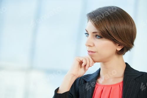 Preview: Contemplating business woman