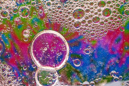 Preview: Colorful background with bubbles. Abstract background. Close up