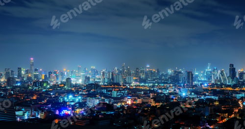 Preview: Bangkok Downtown. Thailand. Financial district and business in urban city in Asia.