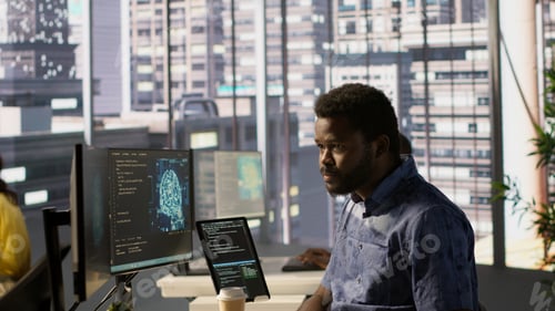 Preview: IT professional working with AI tech to transform data into predictive models
