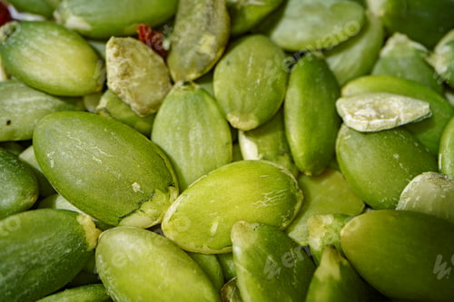 Preview: Macro photo of pumpkin seeds texture background