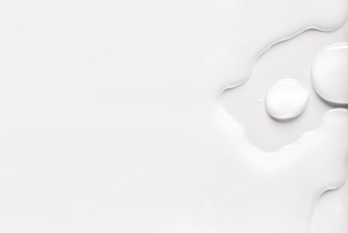 Preview: water drops of transparent gel serum on gray background