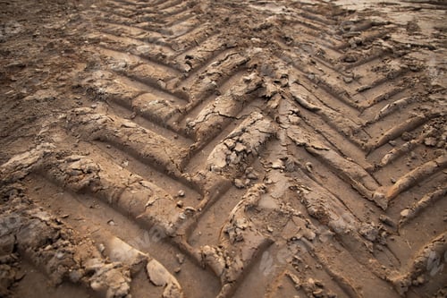 Preview: tire footprints on the ground