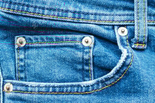 Preview: Close Up of Blue Denim Jeans Material