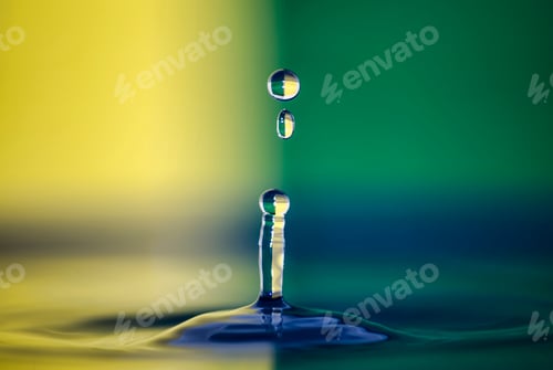 Preview: Colorful macro of water droplet