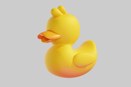 Cartoon rubber duck
