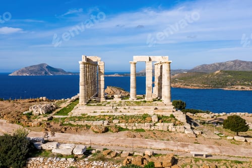 Preview: Cape Sounio, Poseidon temple archaeological site, Attica, Greece