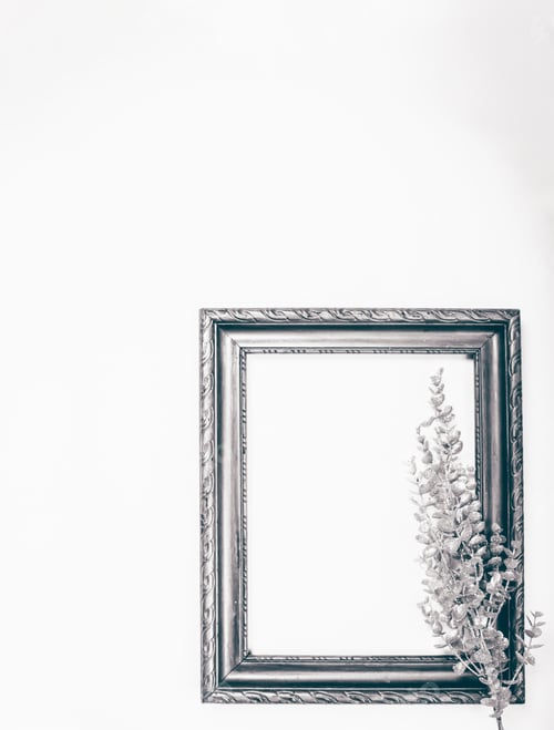 Preview: Christmas composition with silver branch.