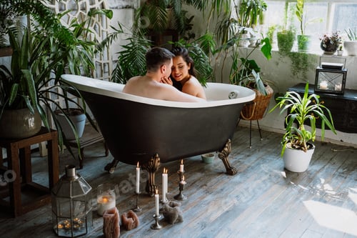 Preview: young couple spending time in their beautiful countryside house