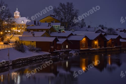 Preview: Small wooden houses in Porvoo.