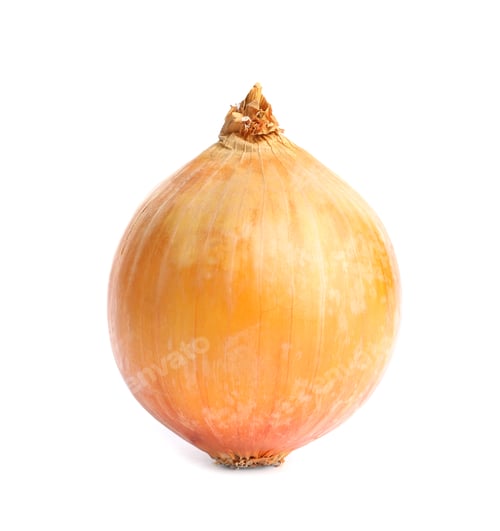 Preview: Fresh ripe onion bulb on white background