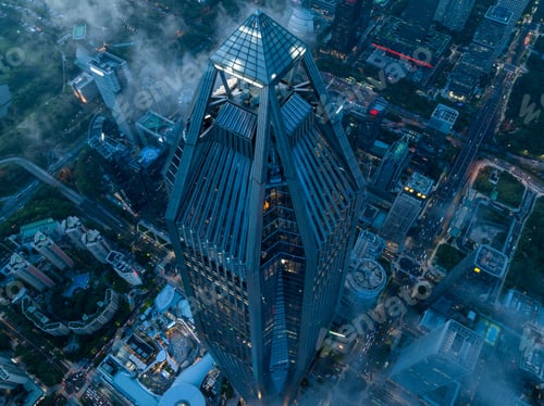 Preview: Aerial view of landscape in shenzhen city, China