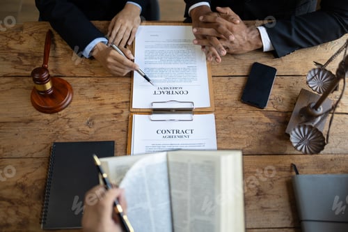 Preview: Meeting with the legal team to discuss the contract agreement and its signing.