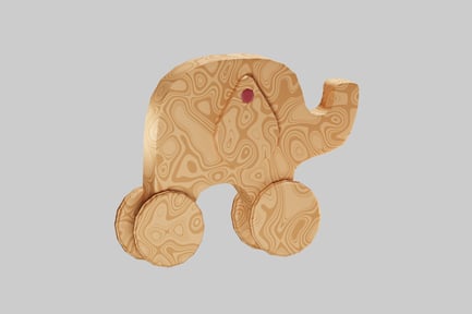 Preview: Elephant with ornate swirl pattern and symmetrical circular elements