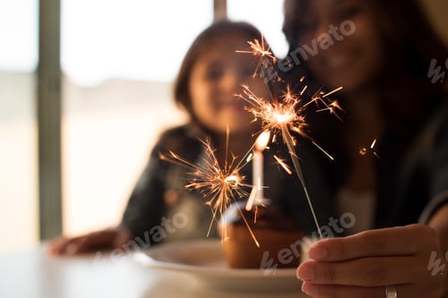 Preview: Mom and daughter celebarting birthday