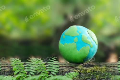 Preview: Model Earth Resting on a Mossy Log