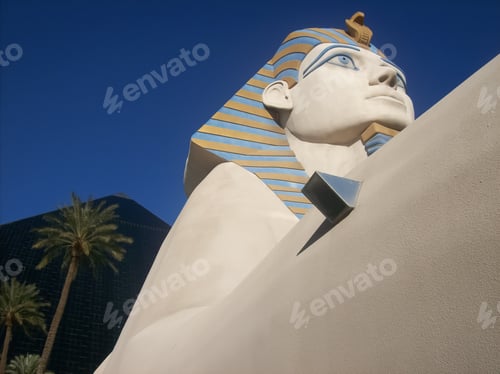 Preview: Luxor Hotel & Casino view while walking in Las Vegas strip traveling in USA.