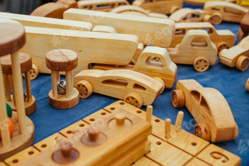 Preview: Creative eco wooden toys for baby und kids made of organic wood. Childrens Educational Eco-friendly