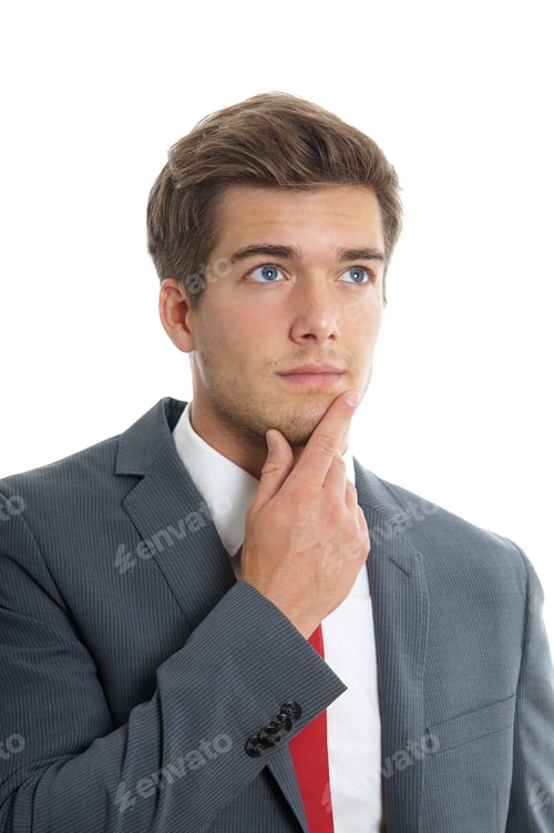 Preview: pensive young businessman
