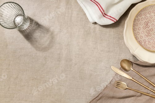 Preview: Empty dinner table background