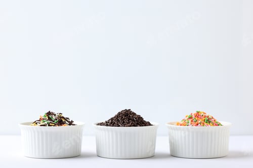 Preview: Three Bowl of Various Hagelslag Meses Topping