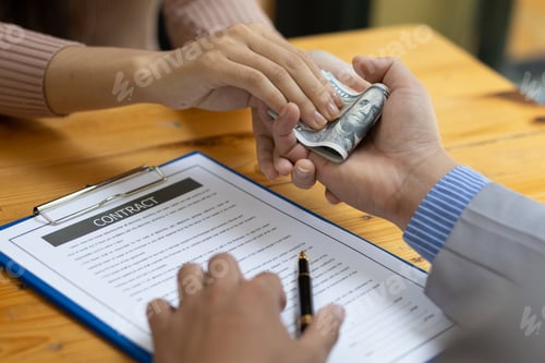 Preview: Providing wages or bribes for the signing of an contract agreement.