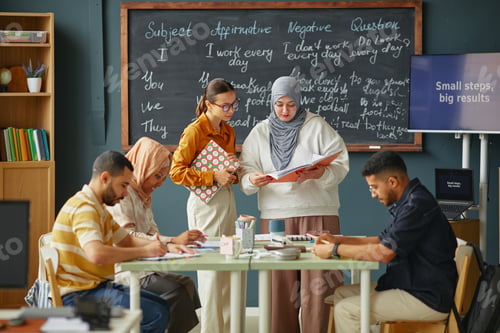 Preview: Diverse Young Adults Collaborating during Language Group Learning Activity