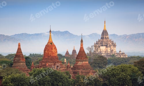 Preview: The Temples of bagan at sunrise, Bagan, Myanmar