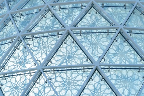 Preview: Construction architecture structure. Glass facade design