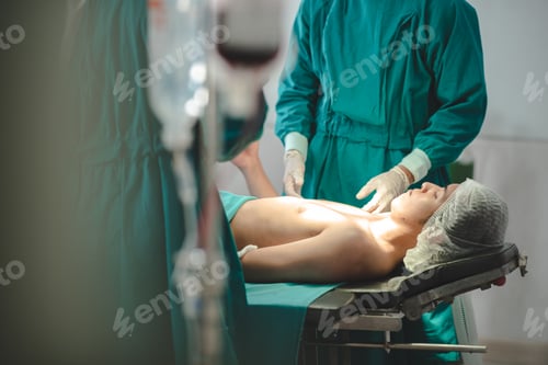 Preview: Anesthetist surgery doctor professional team are working in hospital operating room