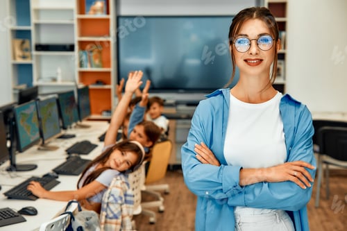 Preview: Children learning in a school classroom