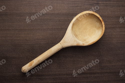 Preview: Wooden Spoon On The Blue Table
