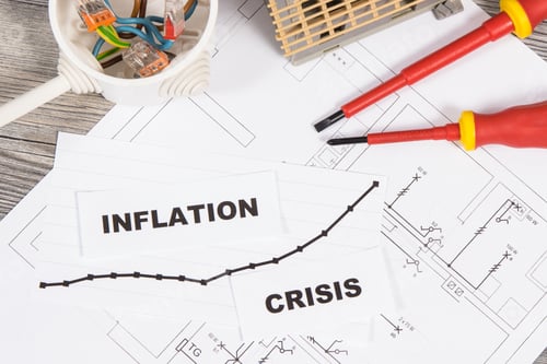 Preview: Electrical components, work tools, installation plan, inscriptions inflation and crisis