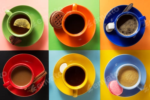 Preview: cup of coffee, tea and cacao